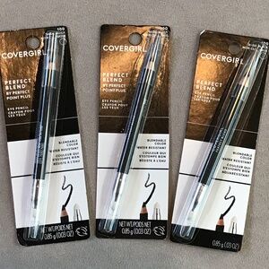 COVERGIRL PERFECT BLEND EYE PENCILS; BUNDLE OF 3; COLOR #100 BASIC BLACK